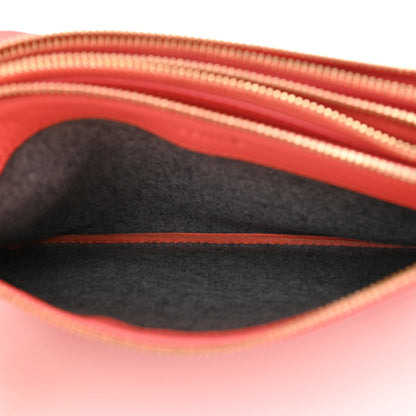 Celine Lambskin Small Trio Crossbody Bag Light Ruby 7 of 18