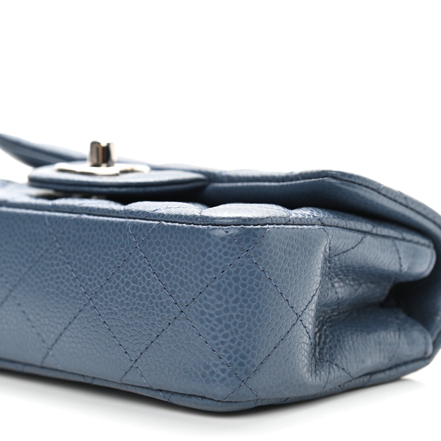Caviar Quilted Extra Mini Flap Blue