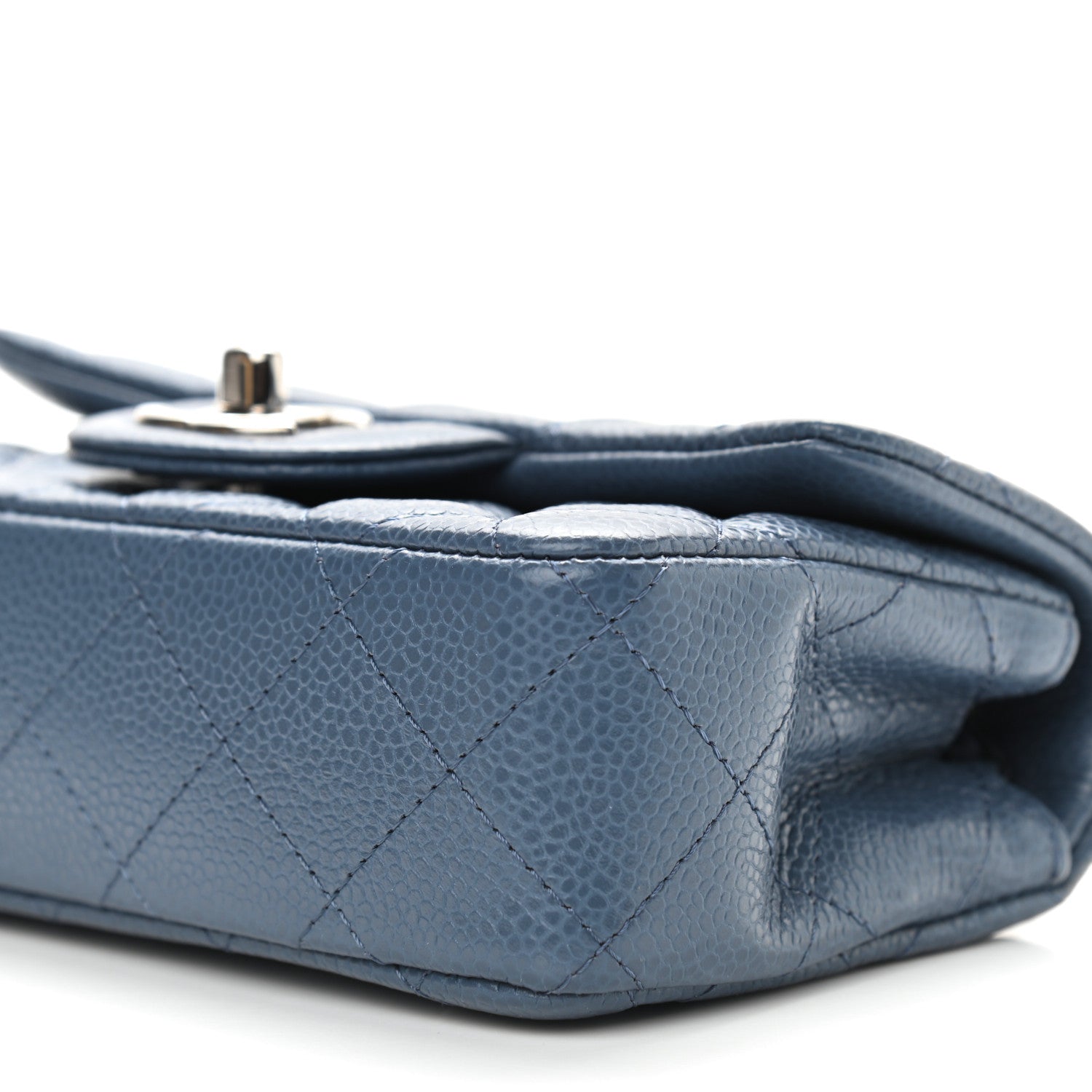 Chanel Caviar Quilted Extra Mini Flap Blue 8 of 8