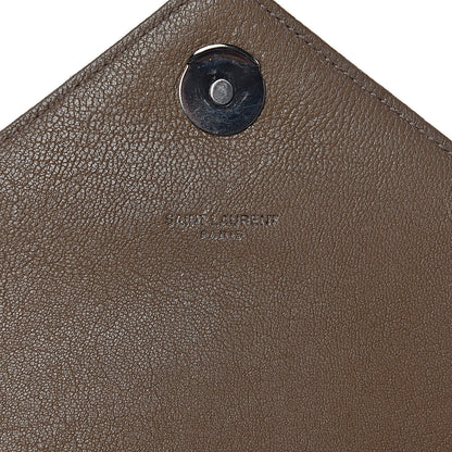 Saint Laurent Calfskin Matelasse Diamond Quilted Monogram Medium College Bag Brown 6 of 12