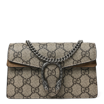 Gucci GG Supreme Monogram Super Mini Dionysus Shoulder Bag Taupe 1 of 8