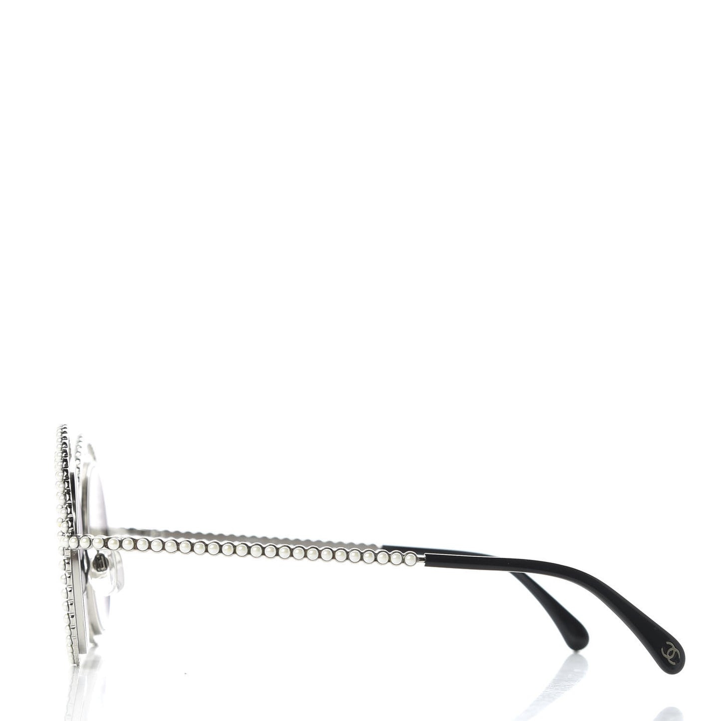 Pearl Round Sunglasses 71139 Silver