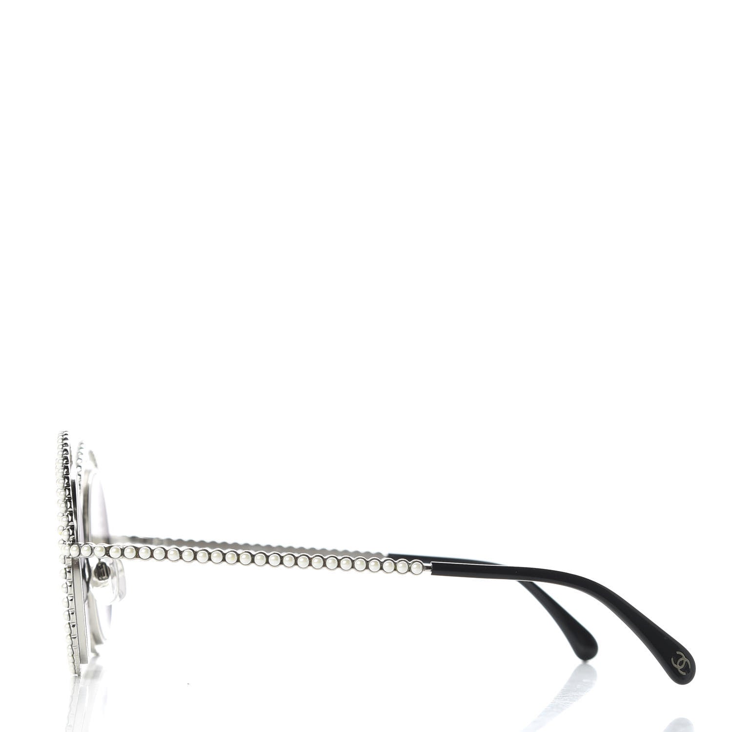 Chanel Pearl Round Sunglasses 71139 Silver 3 of 9