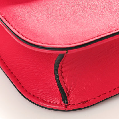 Valentino Garavani Vitello Small Glam Lock Rockstud Flap Deep Fuxia 8 of 9