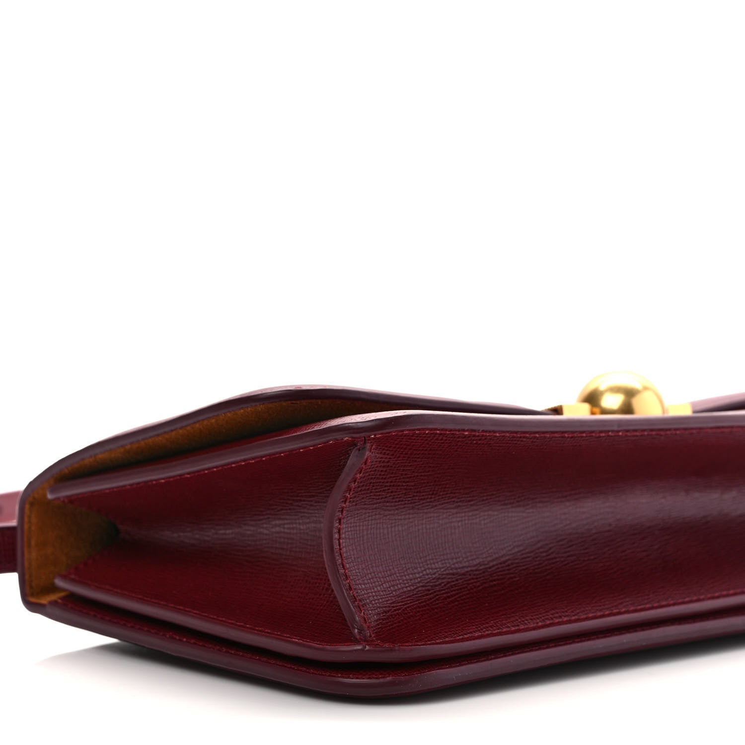 Bottega Veneta Calfskin Stamped Classic BV Bag Dark Red 6 of 10