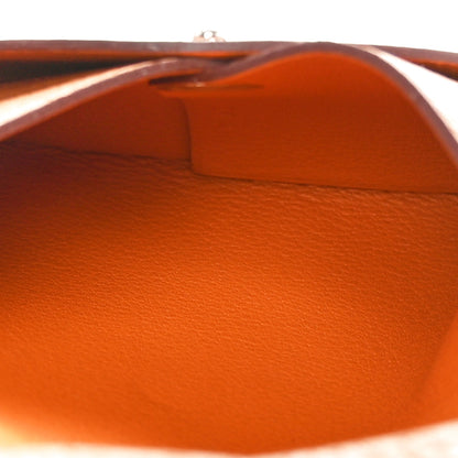 Hermes Barenia Faubourg Bastia Verso Coin Purse Fauve Abricot 5 of 9