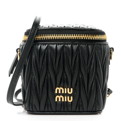Miu Miu Nappa Matelasse Micro Vanity Case Black 1 of 11