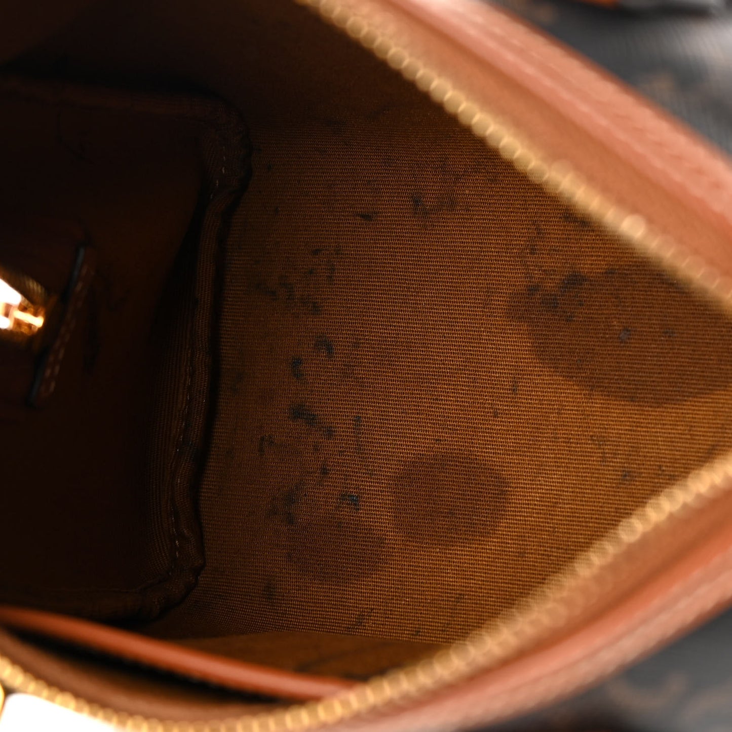 Triomphe Canvas Calfskin Small Boston Bag Tan