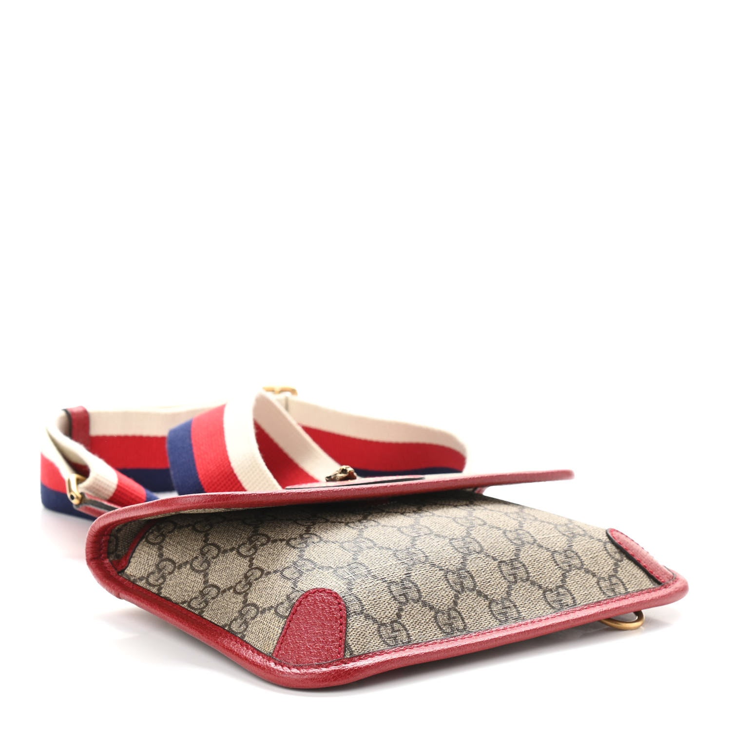Gucci GG Supreme Web Totem Three Piece Monogram Shoulder Bag Red 4 of 11