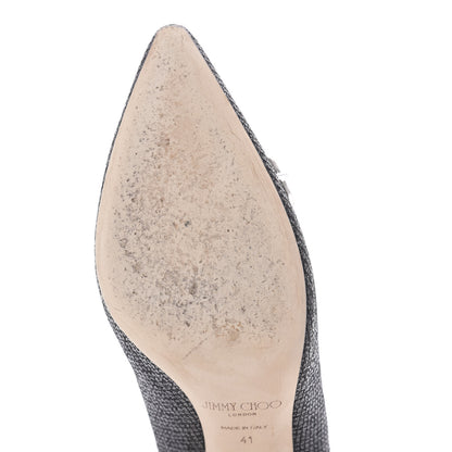 Jimmy Choo Glitter Crystal Marvel 100 Pumps 41 Black 8 of 10