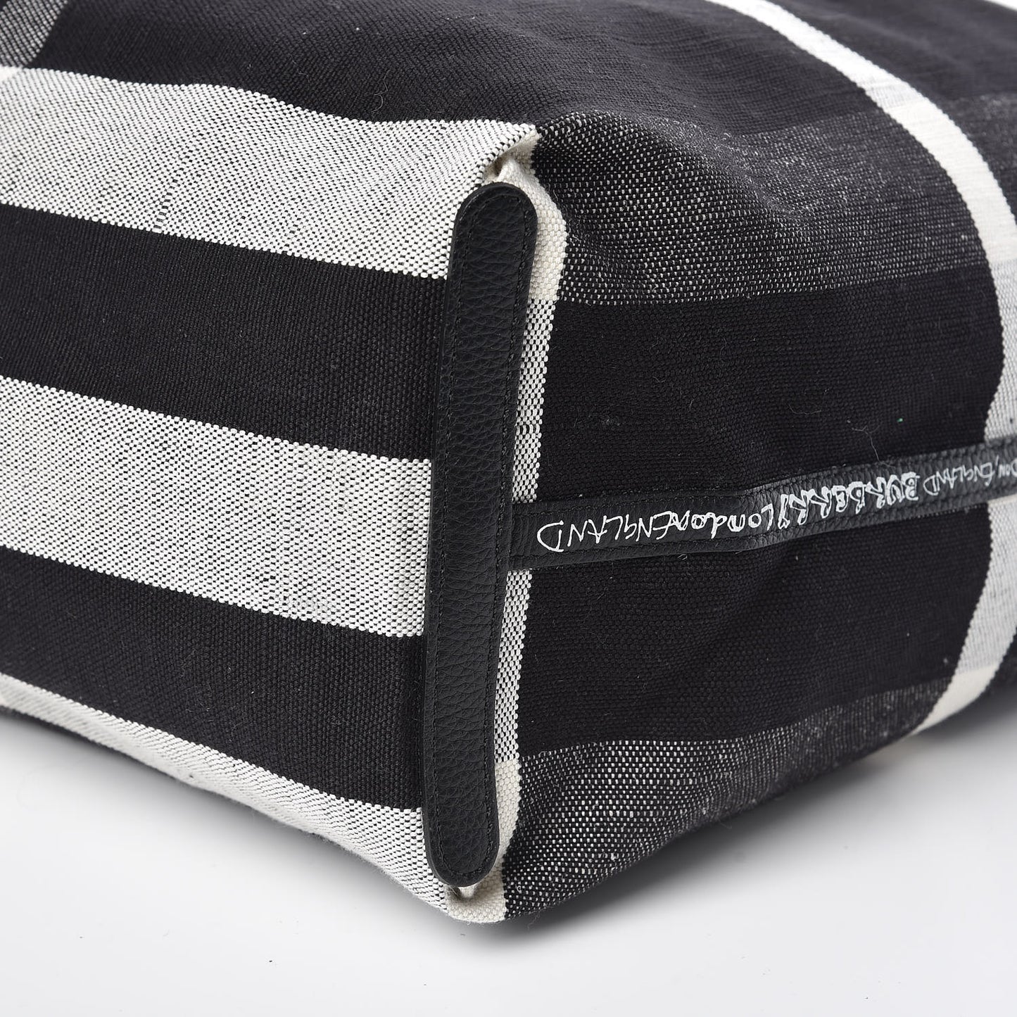 Coated Canvas Mega Check Sketchbook Medium Reversible Doodle Tote Black