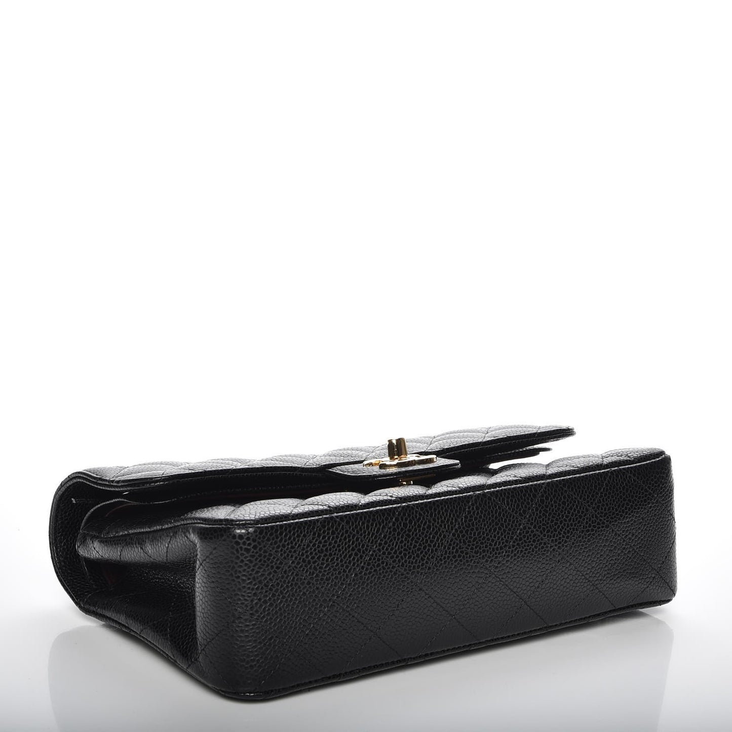 Caviar Quilted Small Double Flap Black
