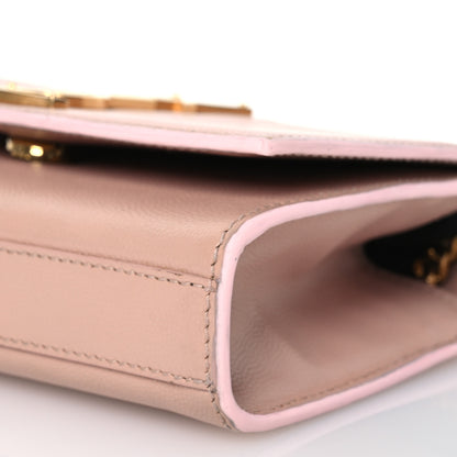 Saint Laurent Grain De Poudre Small Monogram Kate Satchel Pale Blush 11 of 19