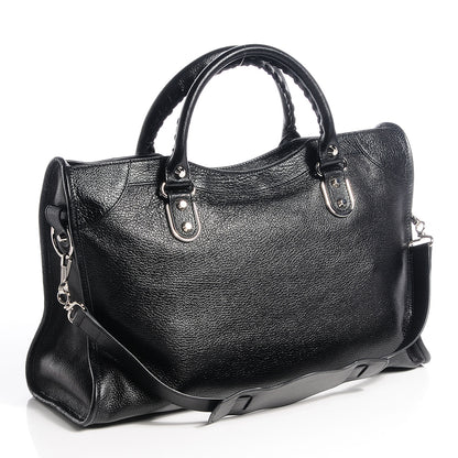 Balenciaga Chevre Silver Metallic Edge Hardware City Black 6 of 13