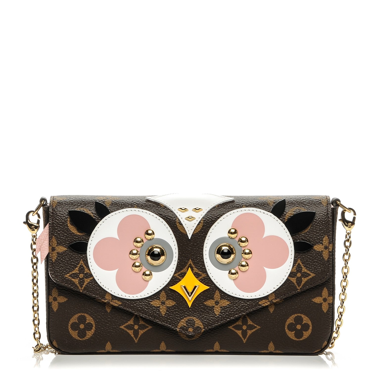 Louis Vuitton Monogram Lovely Birds Pochette Felicie Chain Wallet 1 of 8