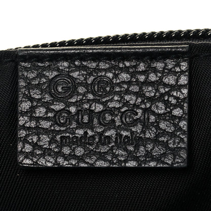 Gucci Nylon Monogram Double Buckle Flap Messenger Bag Black 5 of 12