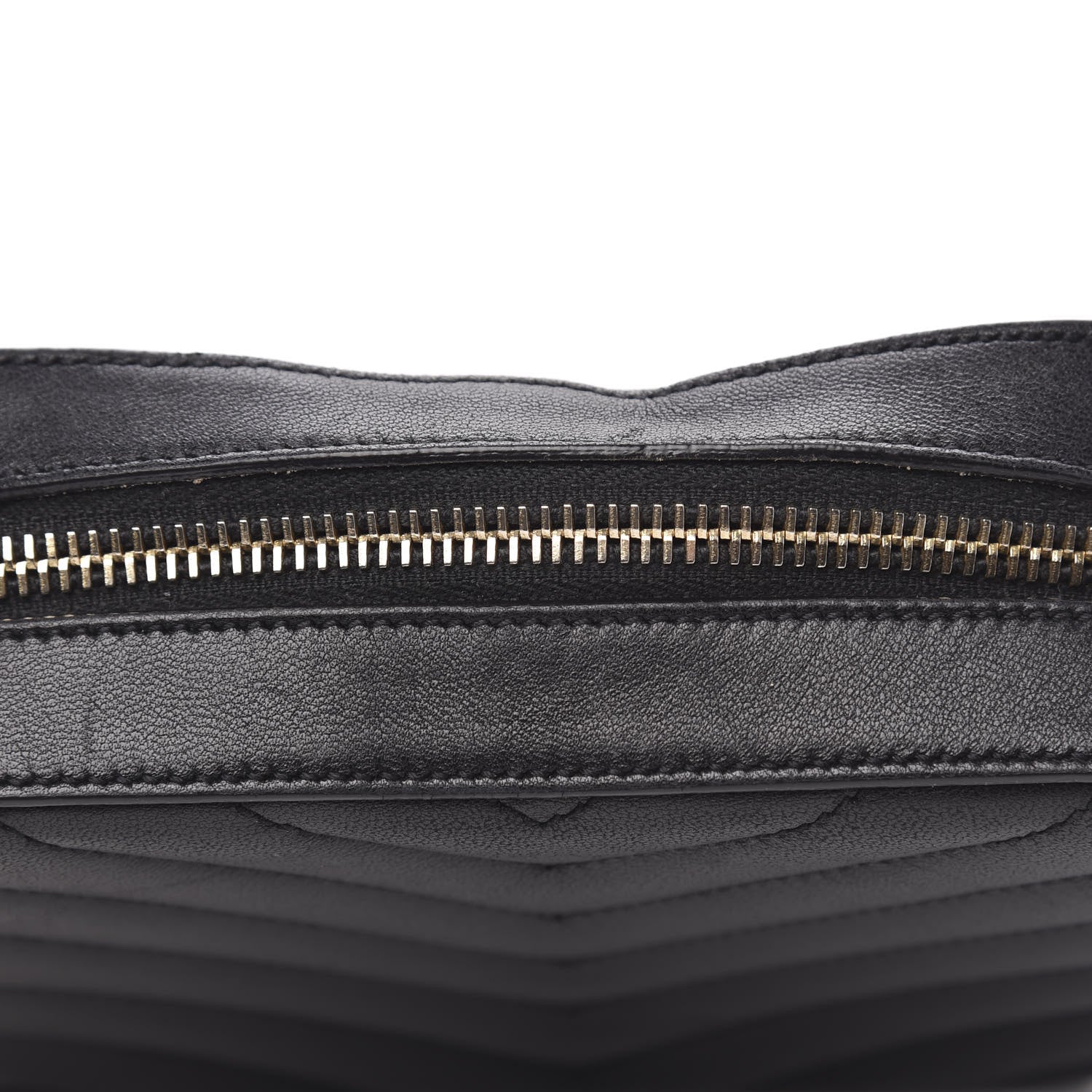 Saint Laurent Lambskin Chevron Small Classic Monogram Camera Bag Nero Black 11 of 12