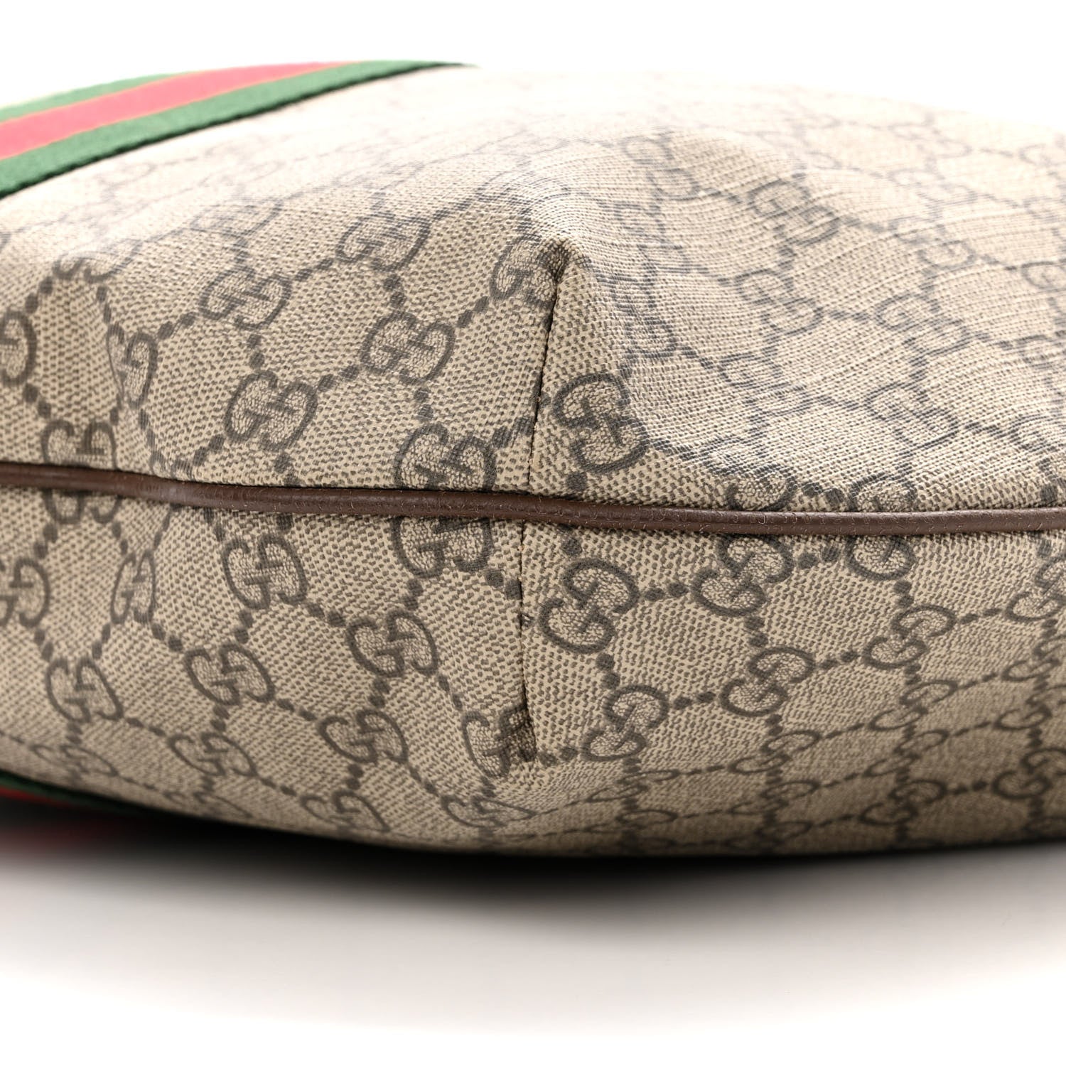 Gucci GG Supreme Monogram Web Ophidia Half Moon Hobo Brown 10 of 11