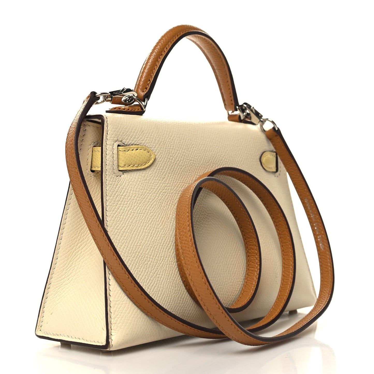 Epsom Mini Kelly Sellier 20 Nata Jaune Poussin Sesame