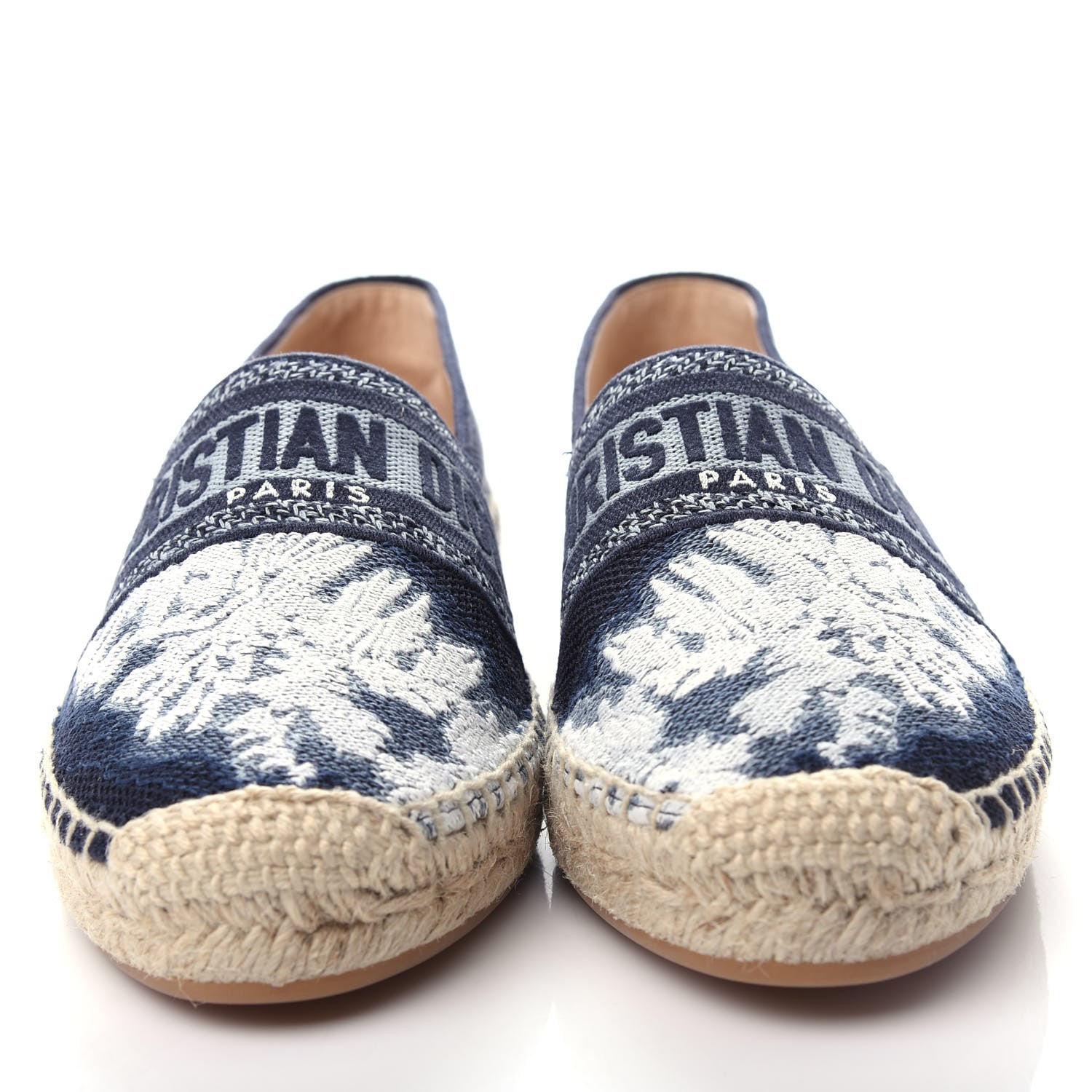 Christian Dior Canvas Tie and Dior Embroidered Granville 15mm Espadrilles 40 Denim 5 of 11