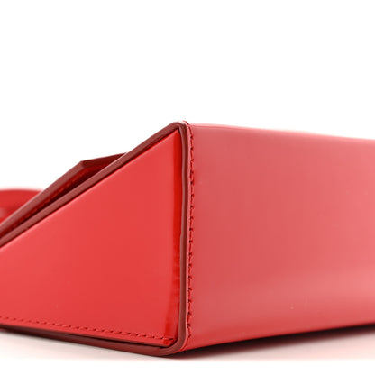 Salvatore Ferragamo Brushed Calfskin Mini Geometric Clutch Bag Flame Red 8 of 10