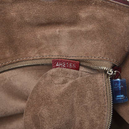 Louis Vuitton Veau Cachemire Ayers Soft Lockit MM Grenat 7 of 9