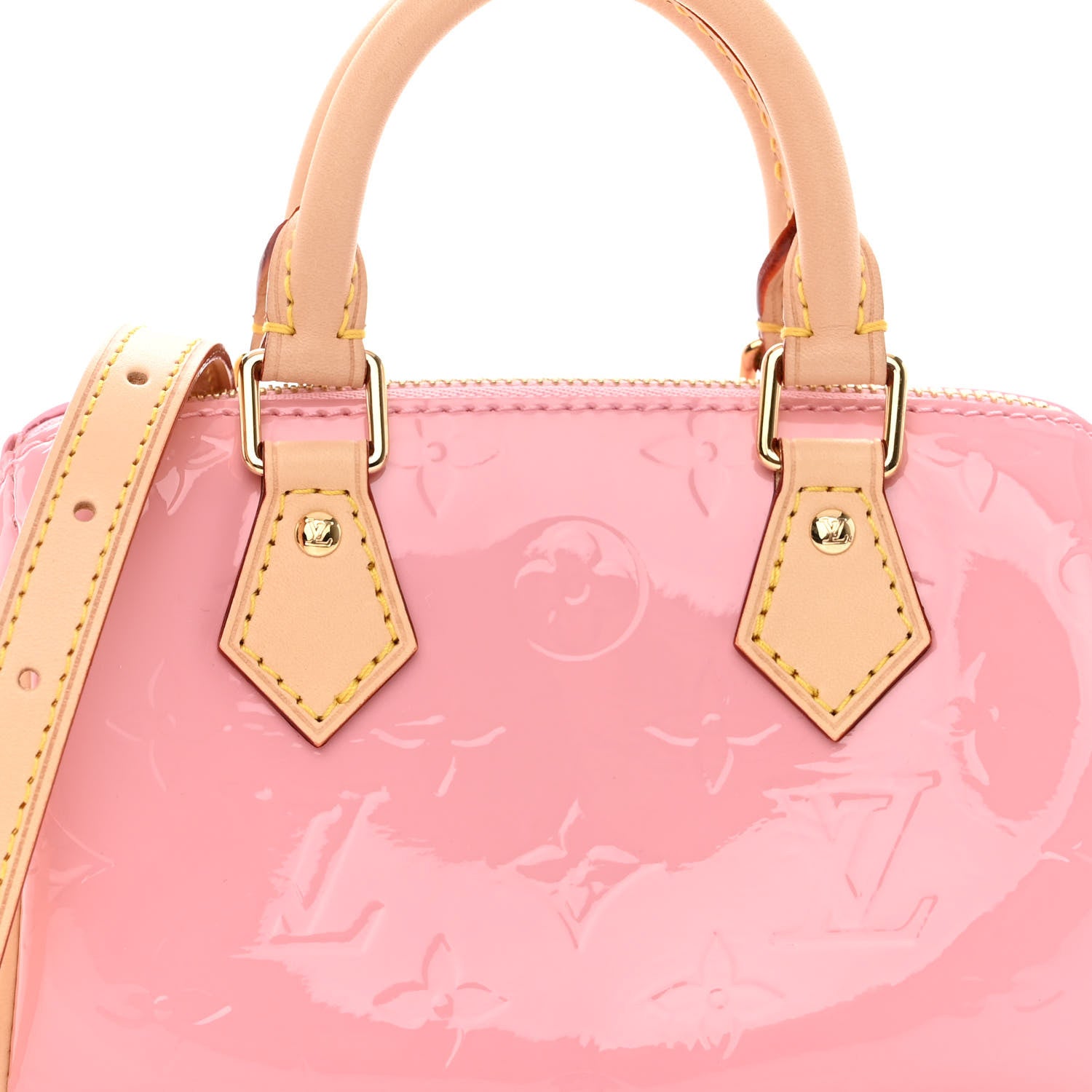 Louis Vuitton Vernis Monogram Nano Speedy Mochi Pink 7 of 9