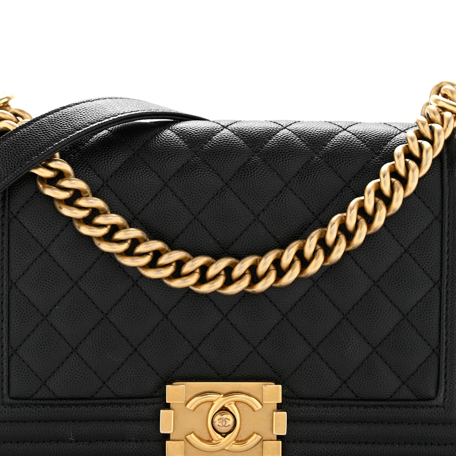 Chanel Caviar Quilted Medium Boy Flap Black 7 of 12
