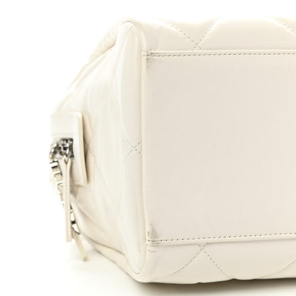 Chanel Calfskin Quilted Small CC Bowling Bag White 9 of 11