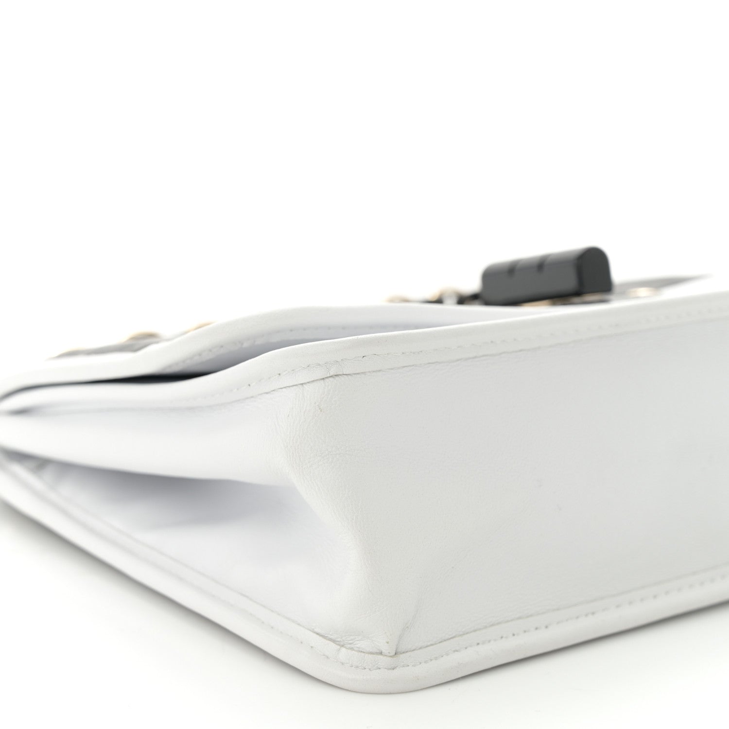 Chanel Lambskin Chocolate Bar Mademoiselle Flap Black White 9 of 10