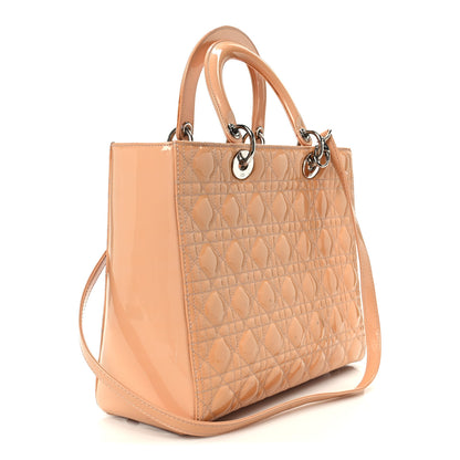 Christian Dior Patent Cannage Large Lady Dior Rose Clair 3 of 14