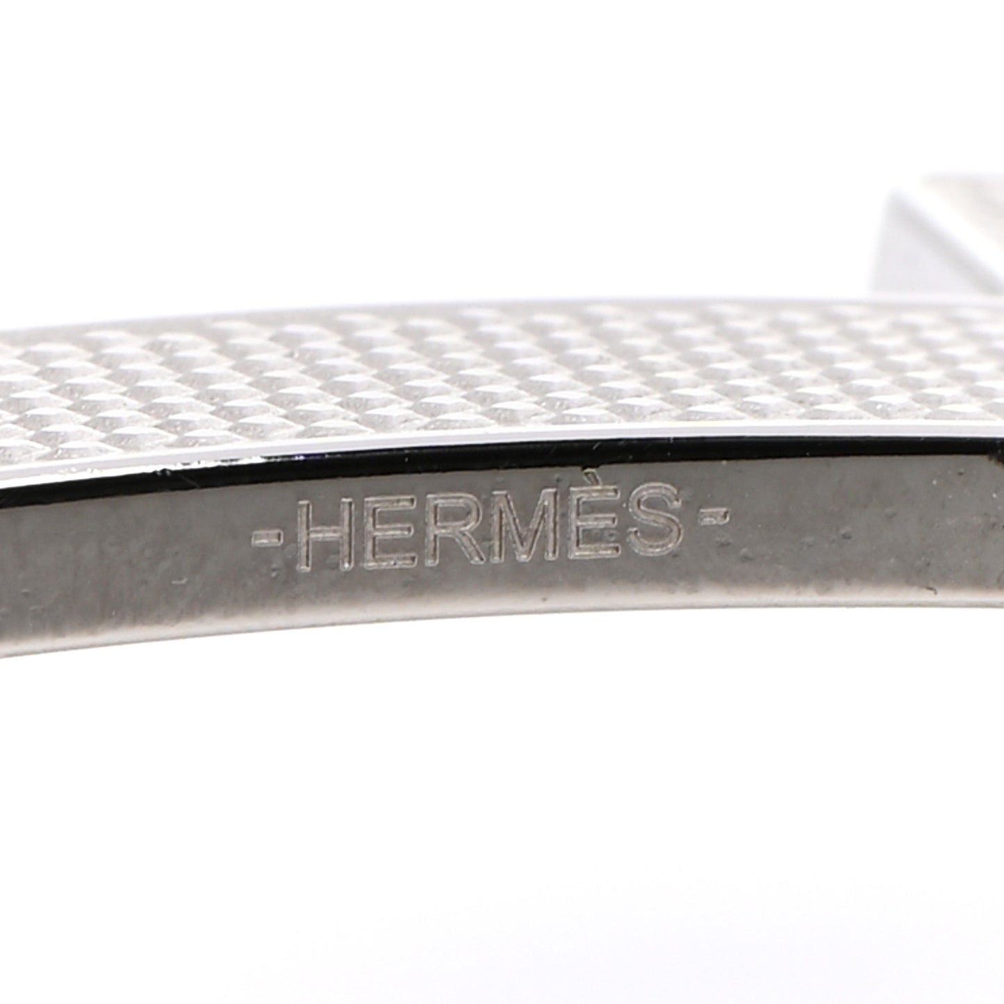 Palladium Guilloche 32mm H Belt Buckle