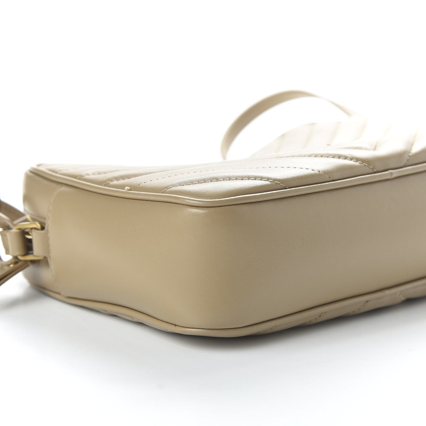 Calfskin Matelasse Monogram Lou Camera Bag Dark Latte
