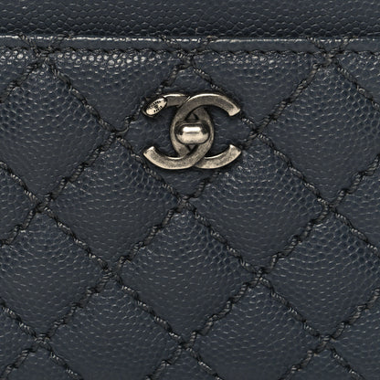 Chanel Caviar Quilted Stitched Card Holder Charcoal 9 of 11