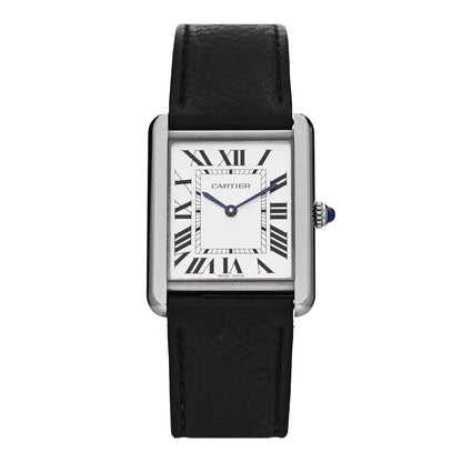 Cartier Stainless Steel Calfskin 27mm Tank Solo Quartz Watch 1 of 4
