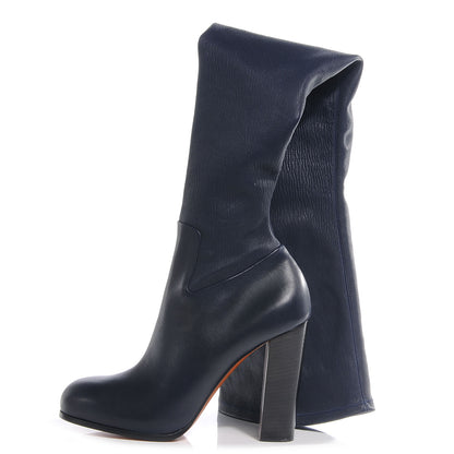 Celine Calfskin Over The Knee 70 Boots Navy Blue 41 1 of 6