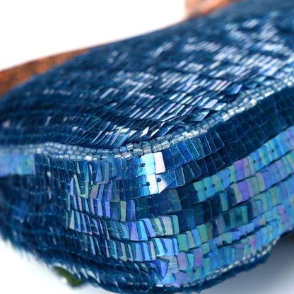 Fendi Lizard Beaded Sequin Baguette Multicolor 9 of 14