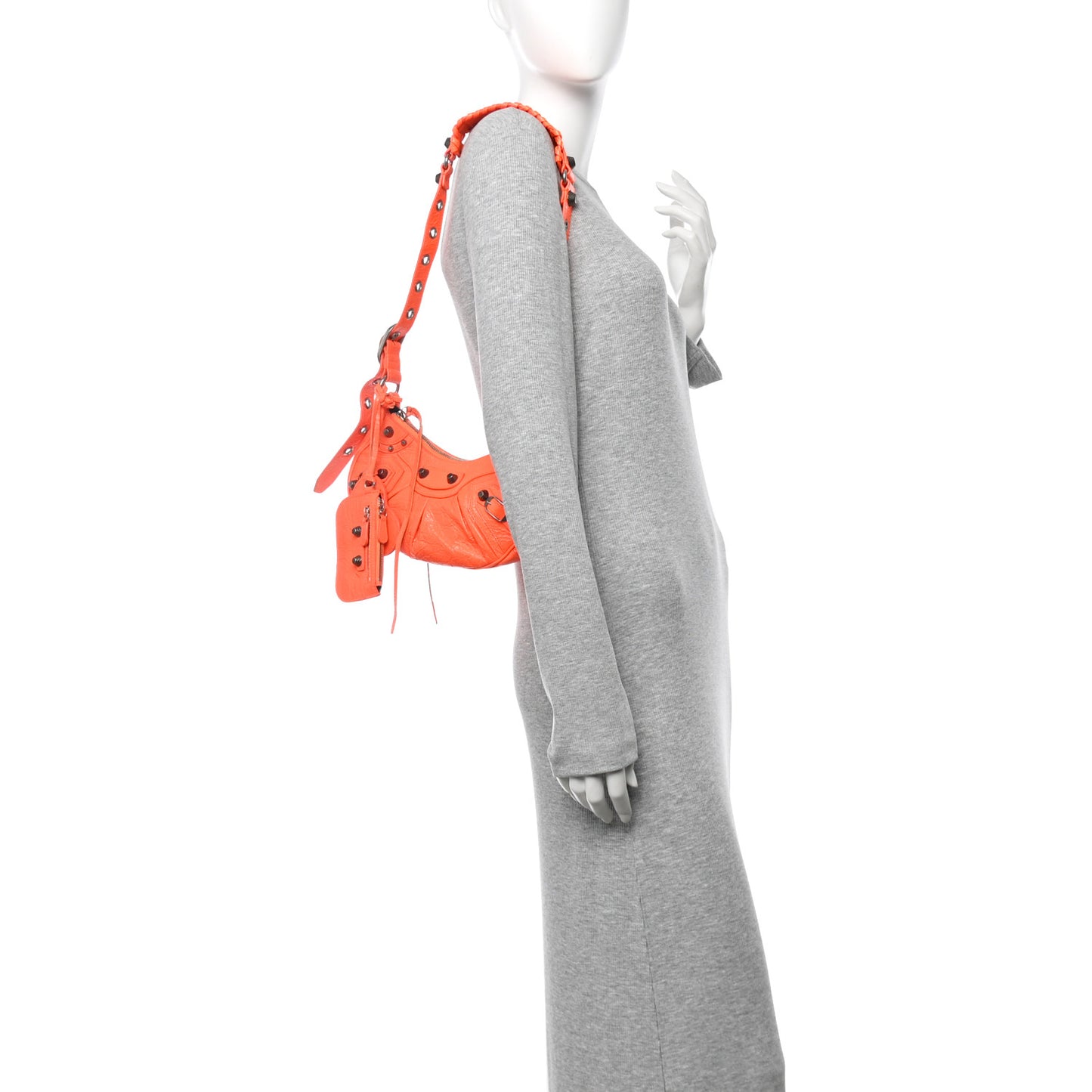 Agneau Arena Le Cagole Shoulder Bag XS Orange