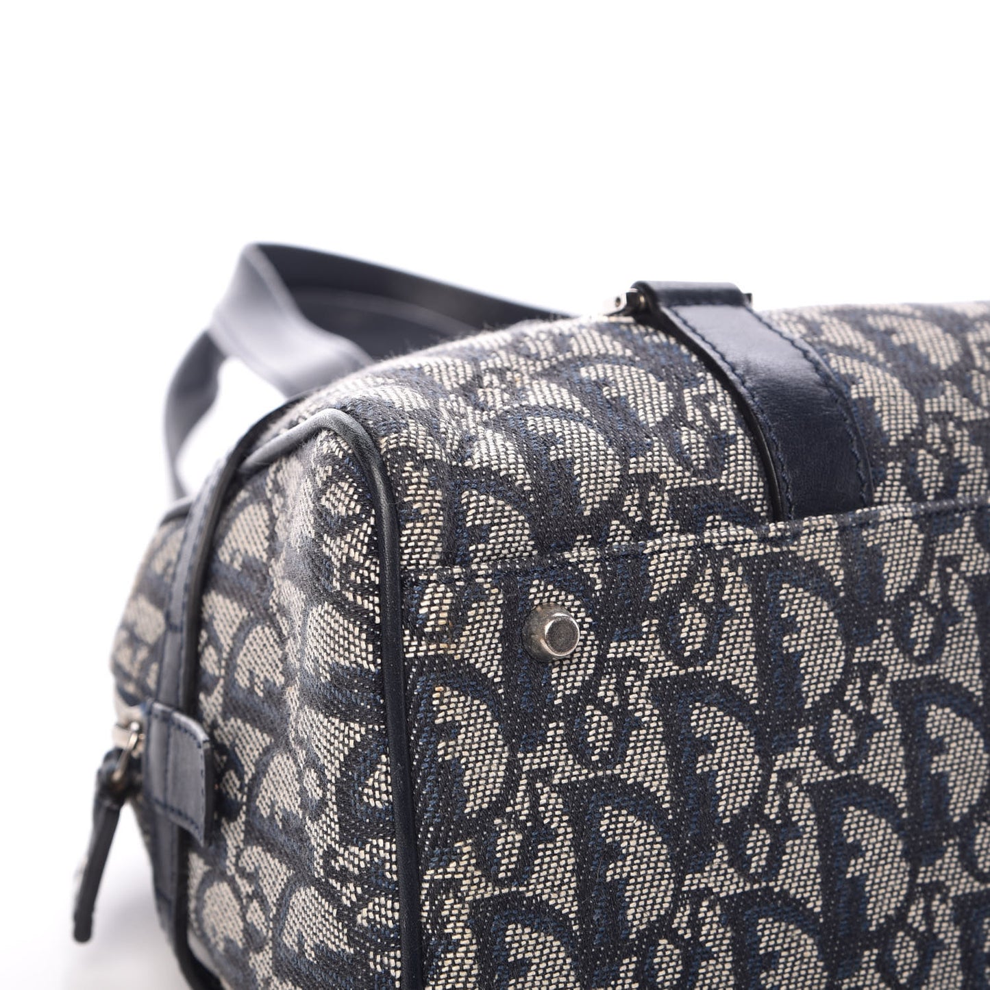 Denim Monogram Charms Shoulder Bag Blue