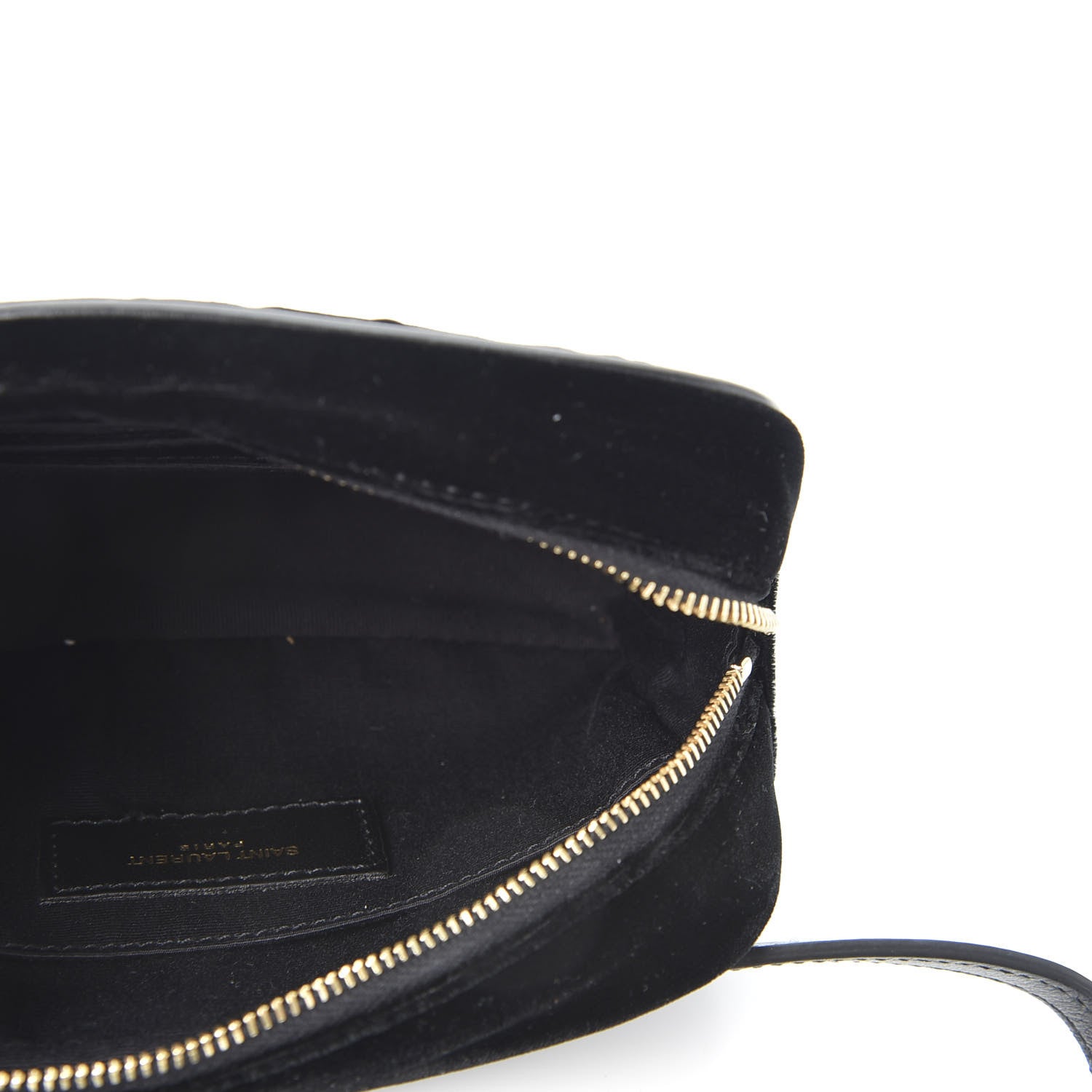 Saint Laurent Velour Matelasse Monogram Lou Belt Bag Black 4 of 9