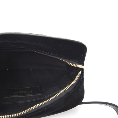 Saint Laurent Velour Matelasse Monogram Lou Belt Bag Black 4 of 9