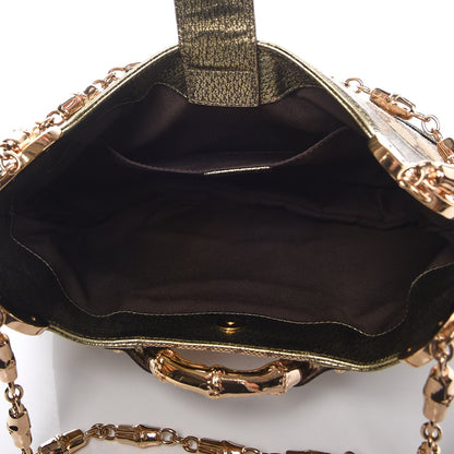 Gucci Monogram Bamboo Chain Tom Ford Shoulder Bag Metallic 5 of 7