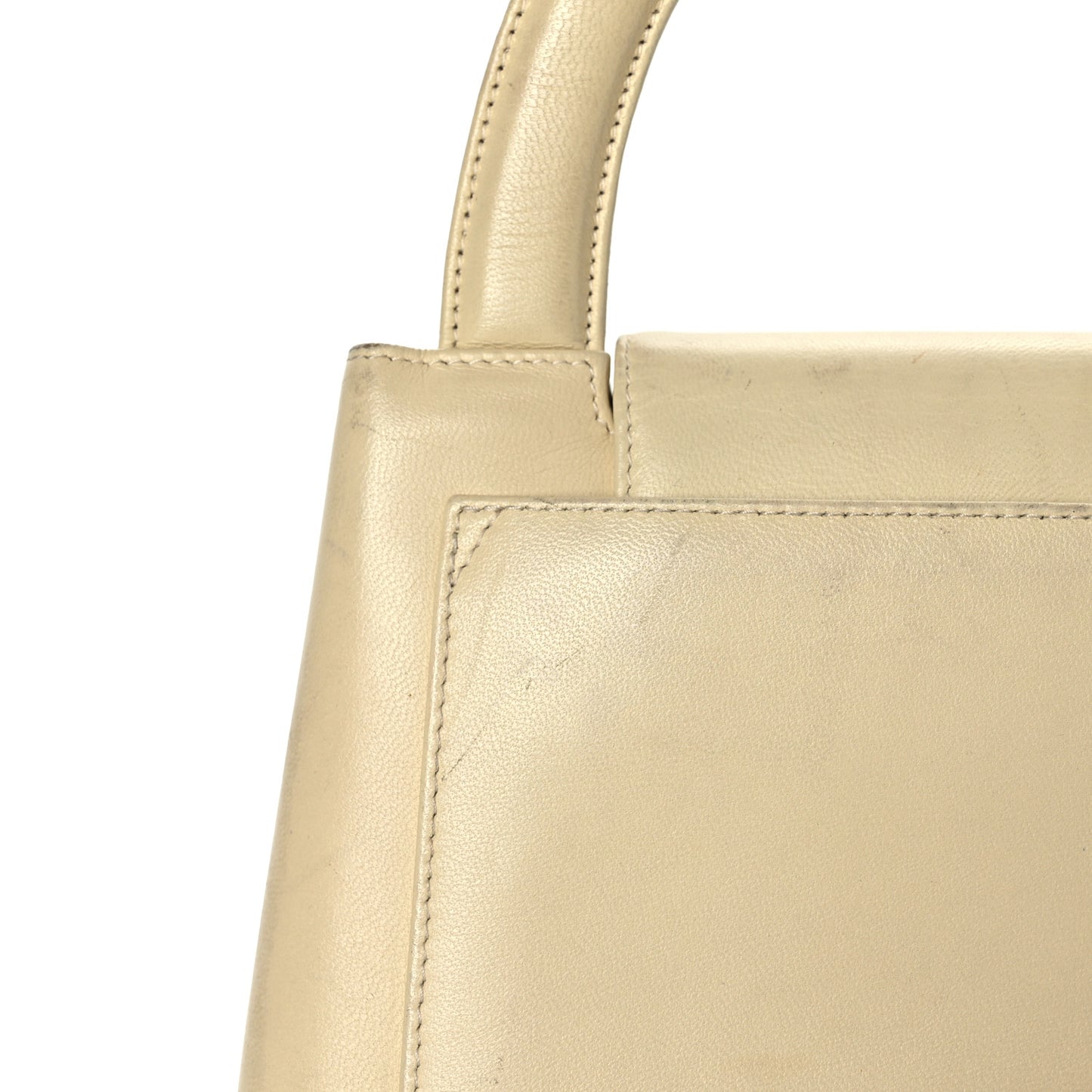Lambskin Small Kelly Flap Bag Light Beige