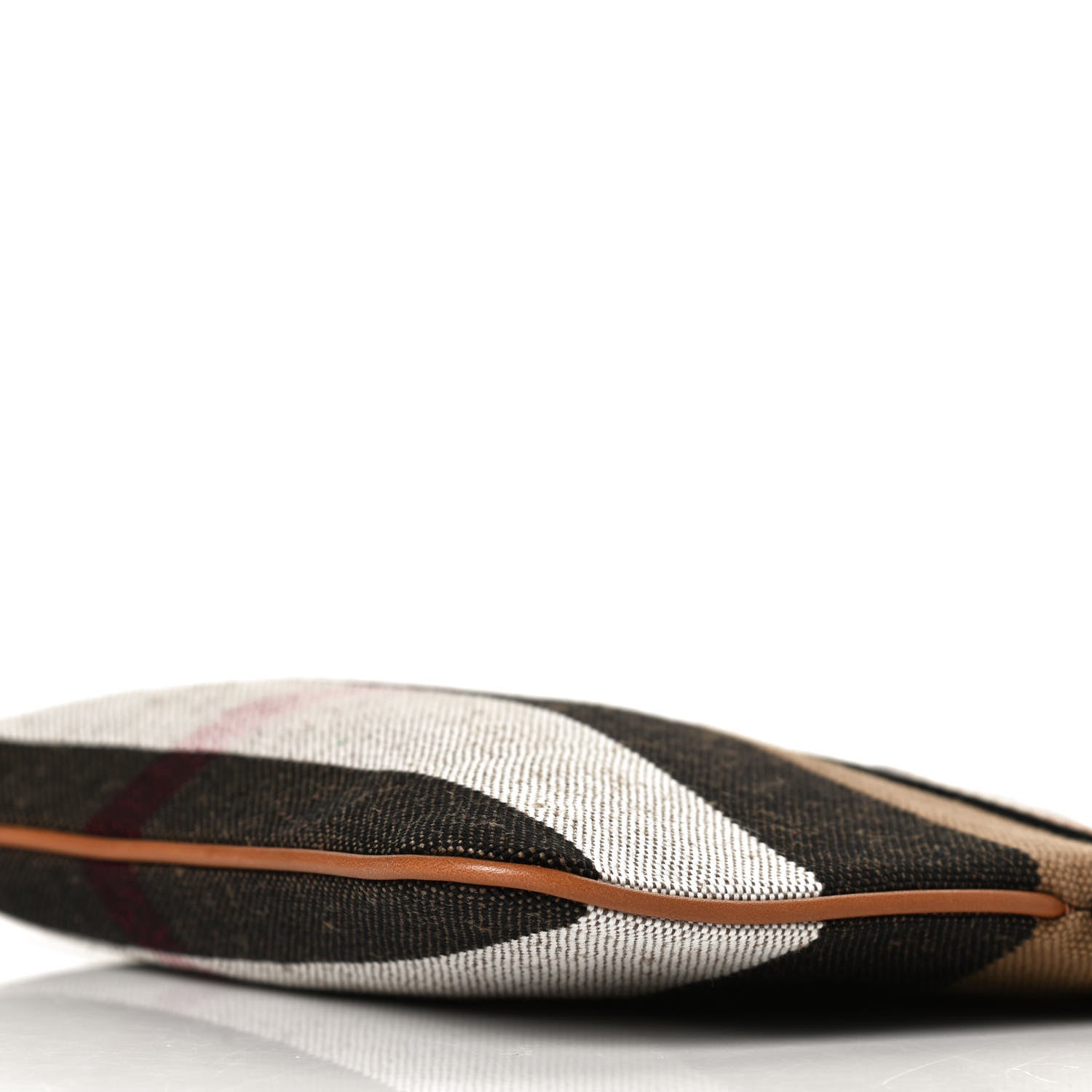 Burberry Mega Check Peyton Crossbody Clutch Bag Saddle Brown 10 of 11