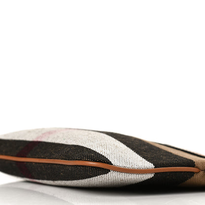 Burberry Mega Check Peyton Crossbody Clutch Bag Saddle Brown 10 of 11