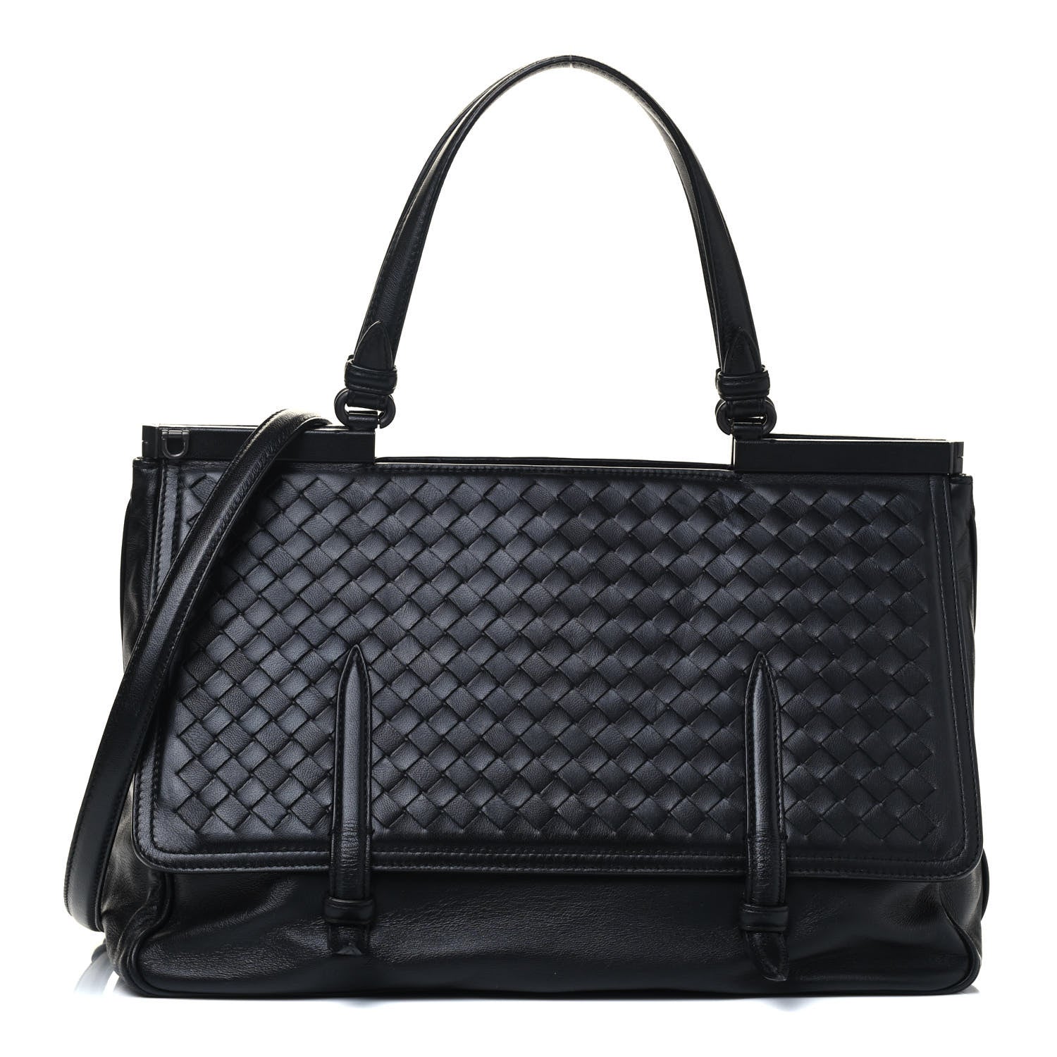 Bottega Veneta Nappa Intrecciato Medium Monaco Satchel Black 1 of 4
