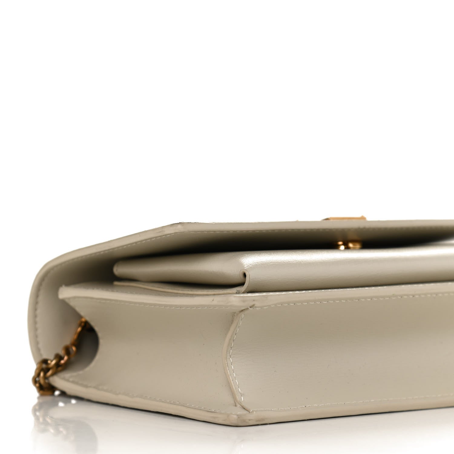 Saint Laurent Calfskin Monogram Sunset Chain Wallet Blanc Vintage 8 of 9