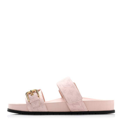 Louis Vuitton Mahina Bom Dia Flat Mule Sandals 39 Light Pink 1 of 8
