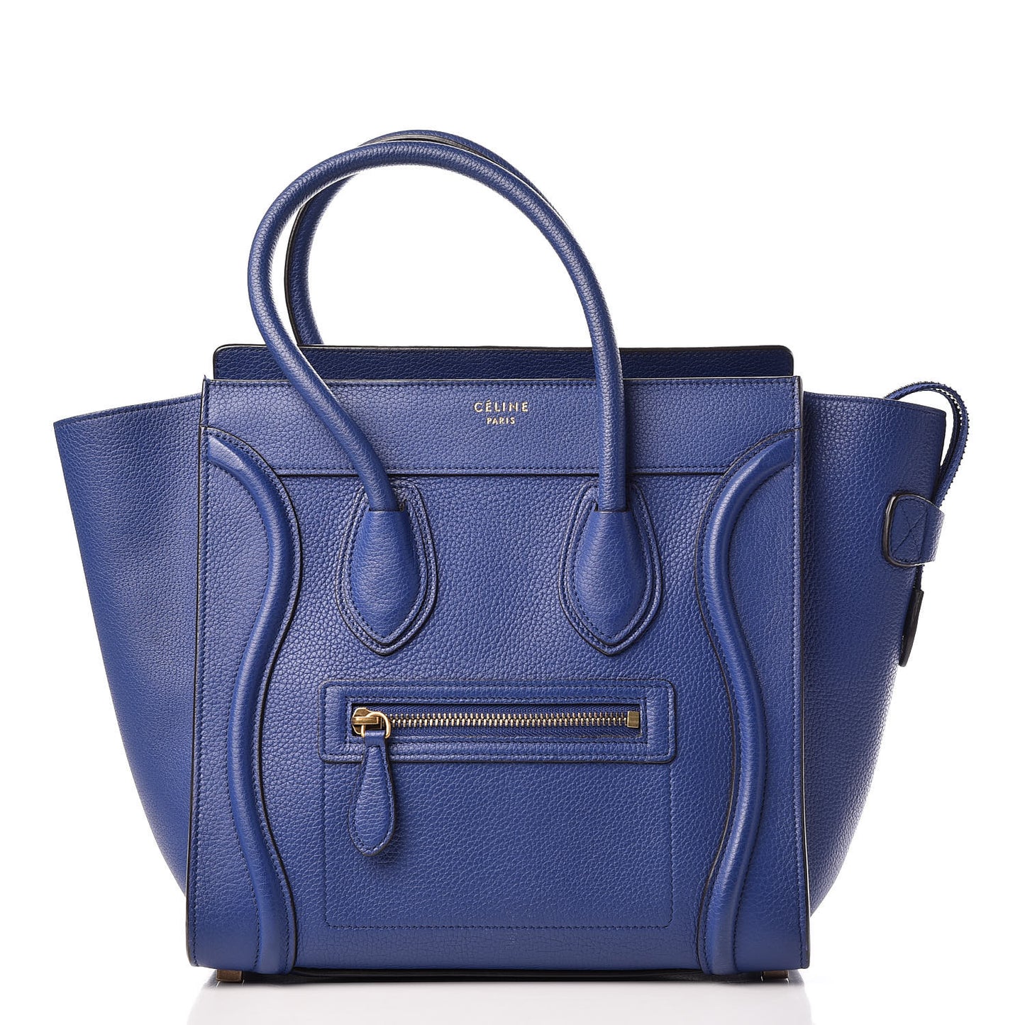 Drummed Calfskin Micro Luggage Indigo
