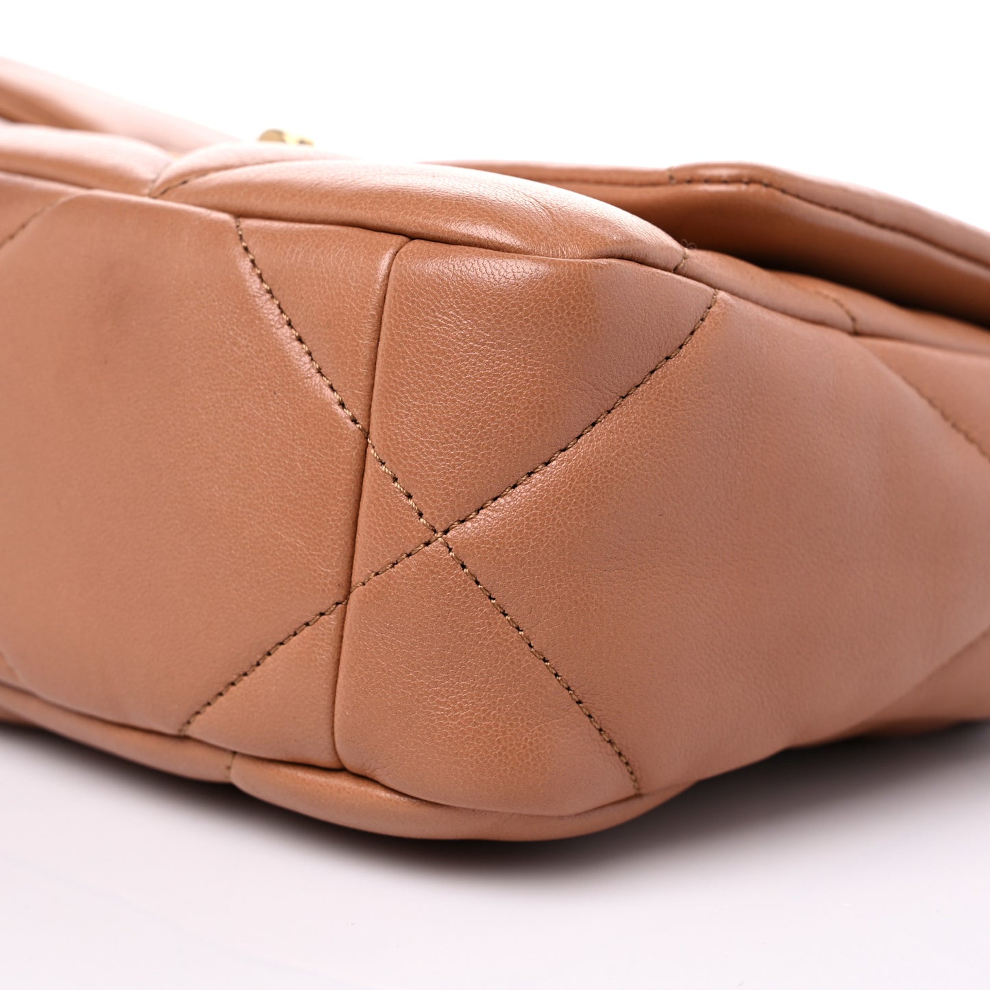 Lambskin Quilted Medium Chanel 19 Flap Brown